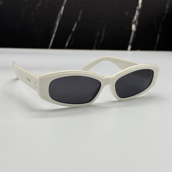 NEW CL40252I 25A CELINE SUNGLASSES WHITE GREY WOMEN EYEWEAR CELINE - Picture 6 of 13